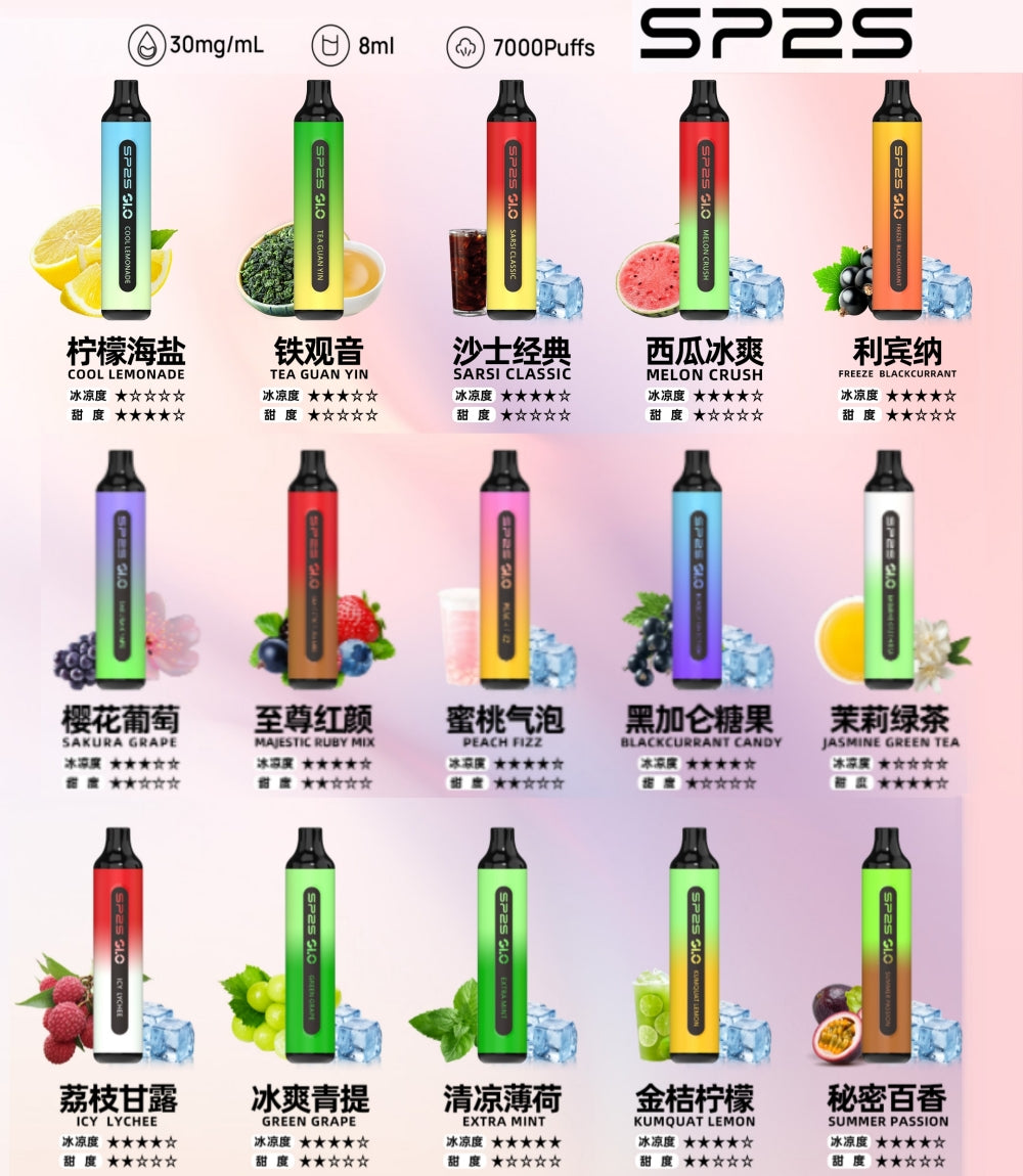 【 L倉 】SP2S 思博瑞 7000口 拋棄式 買五隻送一隻  口味隨機